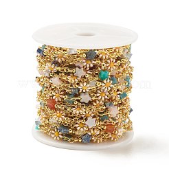 Enamel Flower Link Chains&nbsp;CHC-E024-01G