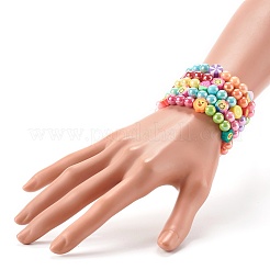 Opaque Acrylic Beads Stretch Bracelet Sets for Kids&nbsp;BJEW-JB06403