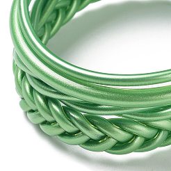4Pcs 4 Style Plastic Cord Braided Jelly Stretch Bracelets Set&nbsp;BJEW-R313-02E