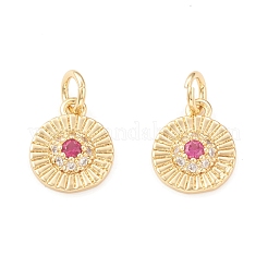 Eco-Friendly Brass Micro Pave Cubic Zirconia Charms&nbsp;KK-I698-35G
