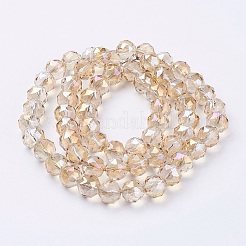 Electroplate Glass Beads Strands&nbsp;EGLA-J015-10mm-07