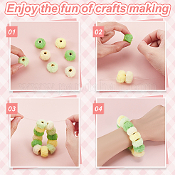 Fibre European Style Beads&nbsp;FIND-WH0441-24