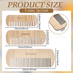 3Pcs 3 Styles Plywood Hand Knitting Comb Tools&nbsp;DIY-BC0015-36