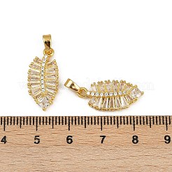 Rack Plating Brass Clear Cubic Zirconia Pendants&nbsp;KK-L236-04B-G
