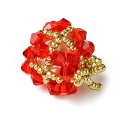 3Pcs 3 Colors Christmas Seed Beads Beaded Charms&nbsp;PALLOY-MZ00299