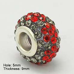 Resin Rhinestone European Beads&nbsp;GPDL-C004-07S