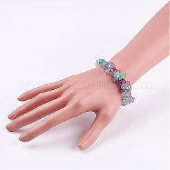 Natural Fluorite Stretch Bracelets&nbsp;BJEW-JB02878