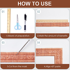 2Pcs Foam 3D Self-Adhesive Waterproof Wallpaper Border&nbsp;DIY-GF0010-19G