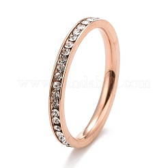 304 Stainless Steel Rhinestone Rings Set&nbsp;STAS-D178-01D