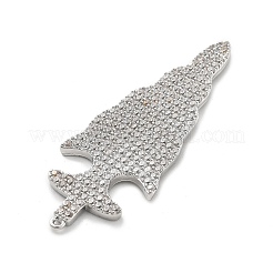 Brass Micro Pave Clear Cubic Zirconia Pendants&nbsp;KK-L228-41P