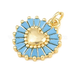 Brass Pave Sky Blue Cubic Zirconia Pendants&nbsp;CU-CBA4A93-02D-G