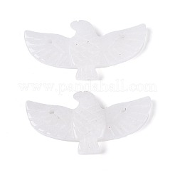 Eagle Shape Natural White Jade Gemstone Pendants&nbsp;G-P563-05E