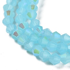 Imitation Jade Electroplate Glass Beads Strands&nbsp;GLAA-F029-J4mm-D03
