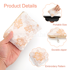 2Pcs 2 Colors Chinese Style Rectangle Cloth Zipper Pouches&nbsp;ABAG-GF0001-22