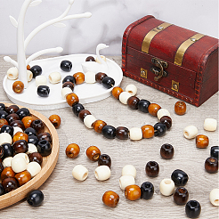 200Pcs 4 Colors Natural Wood Beads&nbsp;WOOD-GF0002-03