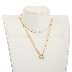 304 Stainless Steel Paperclip Chain Necklaces&nbsp;X-NJEW-JN03066-01