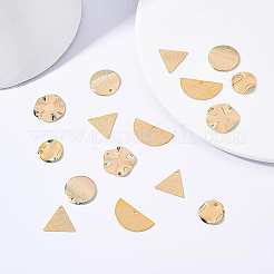 40Pcs 5 Style Brass Pendants&nbsp;KK-BC0002-10G