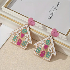 Acrylic Dangle Stud Earrings&nbsp;FS-WG7CF92-01