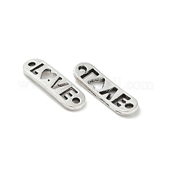 Tibetan Style Alloy Laser Cut LOVE Connector Charms&nbsp;TIBE-S324-20AS