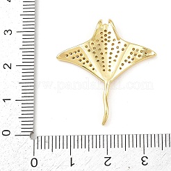 Ocean Brass Micro Pave Cubic Zirconia Pendants&nbsp;KK-K411-05G
