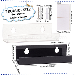 12 Sets 2 Colors Acrylic Vinyl Record Wall Holder&nbsp;AJEW-FG0003-21