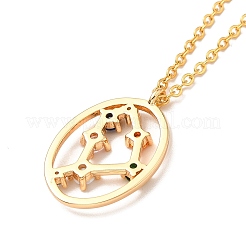 Colorful Cubic Zirconia Constellation Pendant Necklace&nbsp;LS-NJEW-H166-01A
