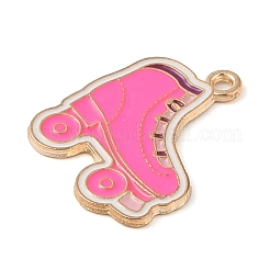 Golden Plated Alloy Eanaml Pendants&nbsp;PALLOY-S184-03G-C