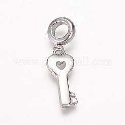 304 Stainless Steel Rhinestone European Dangle Charms&nbsp;OPDL-K001-22AS