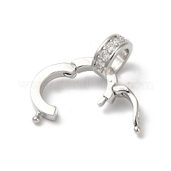 Rack Plating Brass Micro Pave Clear Cubic Zirconia Twister&nbsp;KK-A222-03C-P