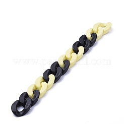 Handmade Opaque Spray Painted Acrylic Curb Chains&nbsp;AJEW-JB00619