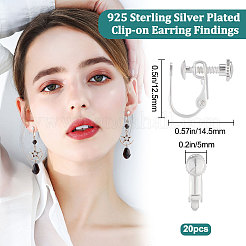 20Pcs Brass Clip-on Earring Findings&nbsp;KK-BBC0004-85