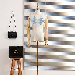 Flower Shape Polyester Embroidery Sew on Flower Appliques&nbsp;DIY-WH20032-60B