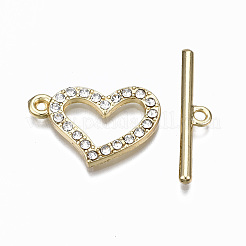 Alloy Rhinestone Toggle Clasps&nbsp;PALLOY-Q441-023-NR
