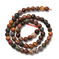 Natural Polychrome Jasper/Picasso Stone/Picasso Jasper Beads Strands&nbsp;G-E571-25A