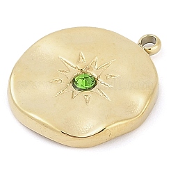 304 Stainless Steel Rhinestone Pendants&nbsp;STAS-L022-477G-02