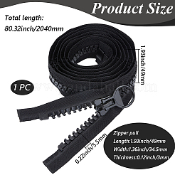 Alloy & Polyester & Resin Zipper&nbsp;AJEW-CY0003-01
