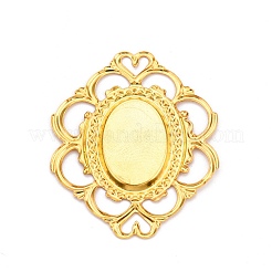 Iron Filigree Joiners Cabochon Connector Settings&nbsp;IFIN-N011-03G