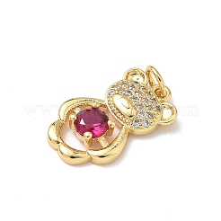 Brass Micro Pave Cubic Zirconia Pendants&nbsp;KK-Q068-04B