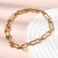 304 Stainless Steel Link Chain Bracelet & Necklace Jewelry Sets&nbsp;SJEW-L199-14G