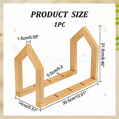 House Shaped Wooden Record Storage Holder Rack&nbsp;ODIS-WH0086-146