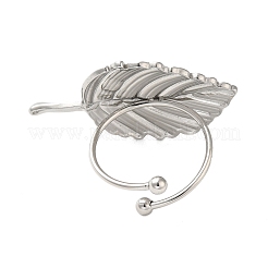 Non-Tarnish 304 Stainless Steel Open Cuff Ring&nbsp;RJEW-M167-10G-P