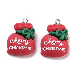 Christmas Theme Opaque Resin Pendants&nbsp;RESI-N039-96