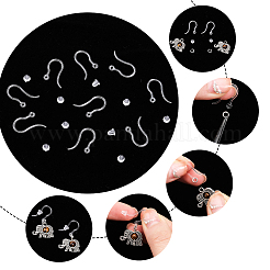 100Pcs Transparent Resin Earring Hooks&nbsp;RESI-CA0001-49