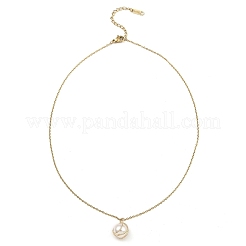 ABS Plastic Pendant Necklaces&nbsp;NJEW-E105-24KCG