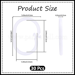 30Pcs Plastic Curtain Hook&nbsp;FIND-CN0002-42A