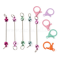 5Pcs Iron Beadable Keychain Bar&nbsp;KEYC-TAD0001-14