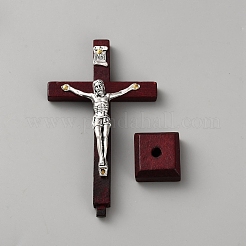 Religion Wood & Zinc Alloy St.Benedict Cross Display Decorations&nbsp;AJEW-WH0695-216AS