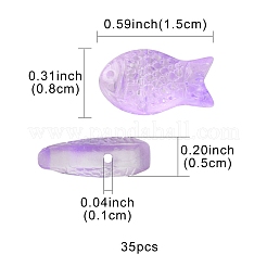 35Pcs Transparent Spray Painted Glass Beads&nbsp;GLAA-YW0001-69