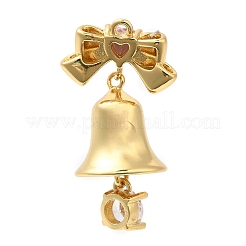 Rack Plating Brass Pave Cubic Zirconia Pendants&nbsp;KK-R150-03G