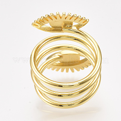 Brass Cuff Rings&nbsp;RJEW-S044-055